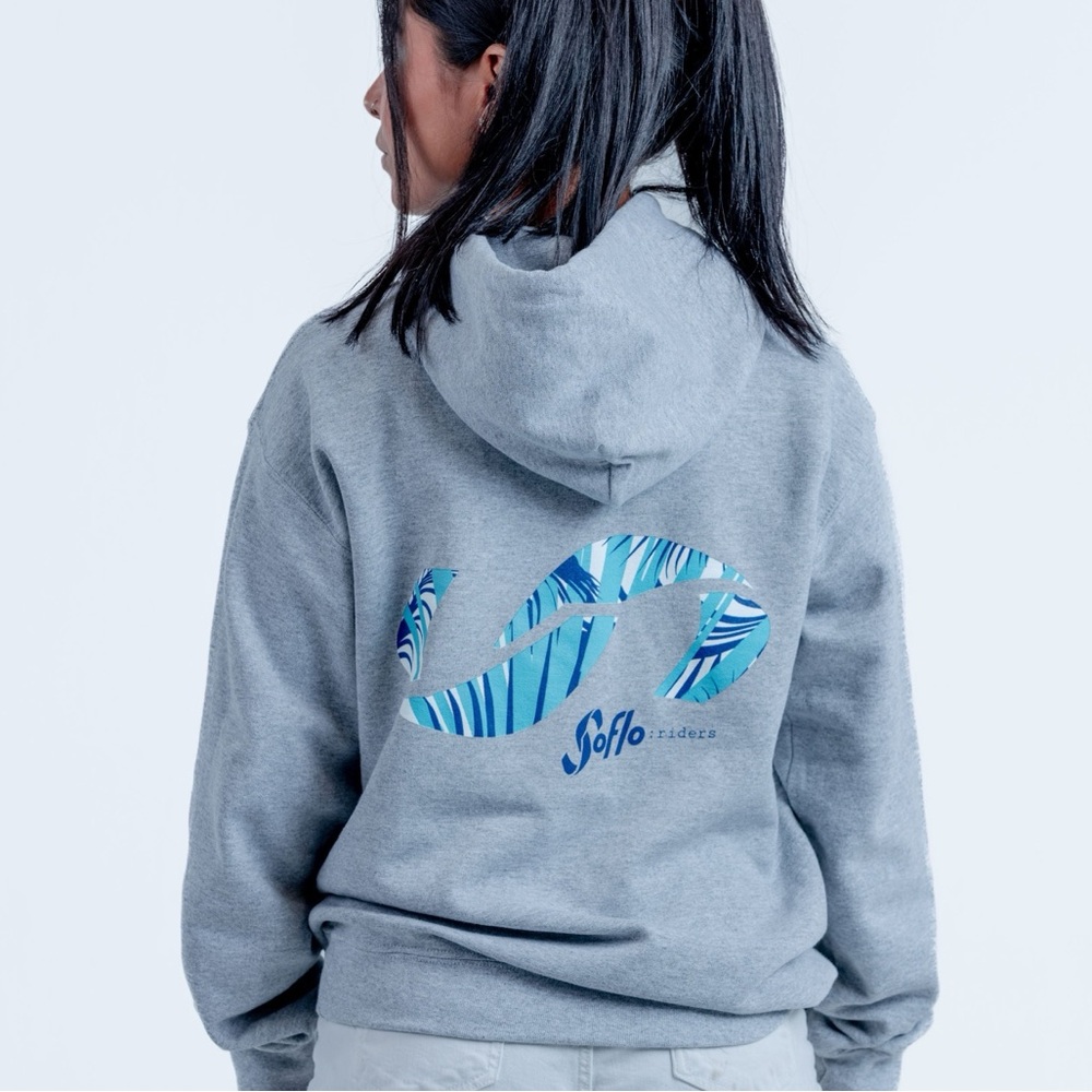 NWT Soflo Riders Hoodie Back Palm Logo